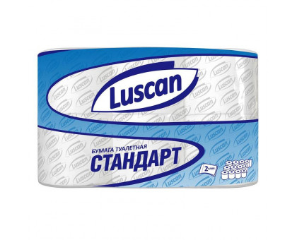 Бумага туалетная Luscan Standart 2сл бел вторичн втул 21,88м 175л 12рул/уп