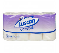 Бумага туалетная Luscan Comfort 2-слойная белая (8 рулонов в упаковке)