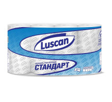 Бумага туалетная Luscan Standart 2-слойная белая (8 рулонов в упаковке)