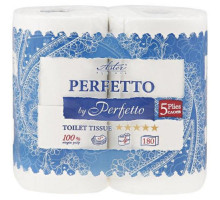 Бумага туалетная Aster Perfetto пятислойная белая ароматизированная 180 листов (4 рулона в упаковке)