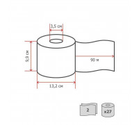 Бумага туалетная в рулонах Tork Premium Т6 2-слойная 27 рулонов по 90 метров (артикул производителя 127520)