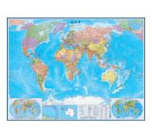 Настенная политическая карта мира 1:22 млн (1580x1180 мм)