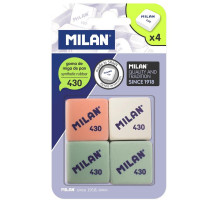 Ластик Milan 430 каучуковый 49х23х9 мм (4 штуки в упаковке)