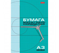 Бумага миллиметровая Hatber Голубая сетка масштабно-координатная А3 8 листов