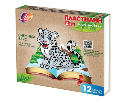 Пластилин классический Луч Zoo 12 цветов 180 г