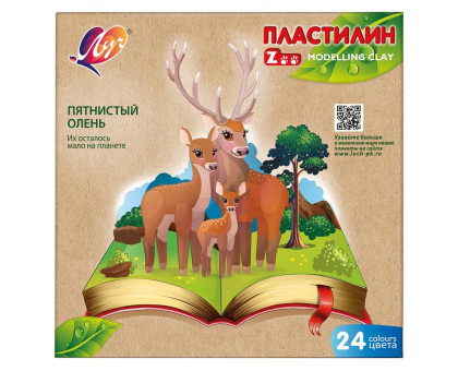 Пластилин классический Луч Zoo 24 цвета 360 г