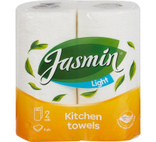 Полотенца бумажные Jasmin Light 2-слойные белые 2 рулона по 12 метров