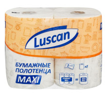 Полотенца бумажные Luscan Maxi 2-слойные белые 2 рулона по 35 метров