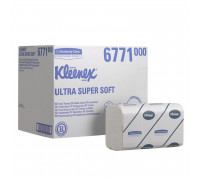 Полотенца бумажные листовые Kimberly Clark Kleenex UltraSuperSoft С-сложения 3-слойные 30 пачек по 96 листов (артикул производителя 6771)