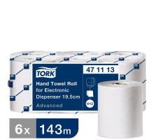 Полотенца бумажные в рулонах Tork Advanced Н12 2-слойные 6 рулонов по 143 метра (артикул производителя 471113)