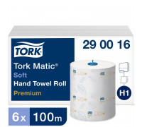 Полотенца бумажные в рулонах Tork Premium Soft Н1 2-слойные 6 рулонов по 100 метров (артикул производителя 290016)