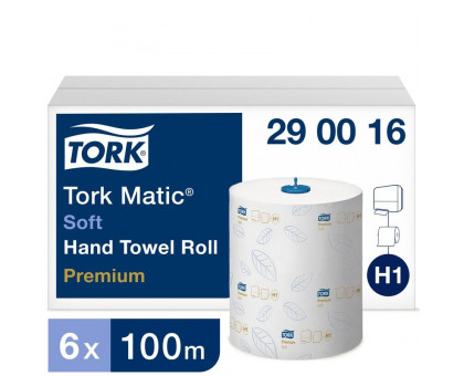 Полотенца бумажные в рулонах Tork Premium Soft Н1 2-слойные 6 рулонов по 100 метров (артикул производителя 290016)