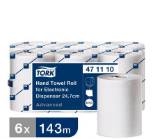Полотенца бумажные в рулонах Tork Advanced Н13 К90225/471110 ранее EnMotion 2-слойные 6 рулонов по 143 метра (артикул производителя 471110)