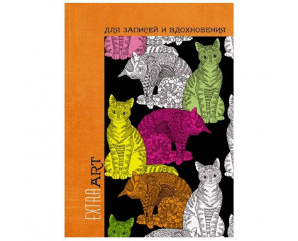 Блокнот Канц-Эксмо Кошки А5- 96 листов в линейку на сшивке