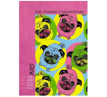 Блокнот Канц-Эксмо Разноцветные мопсы А5- 96 листов в линейку на сшивке