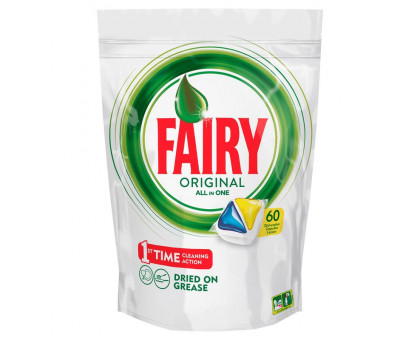 Капсулы для посудомоечных машин Fairy Original All in One (60 штук в упаковке)