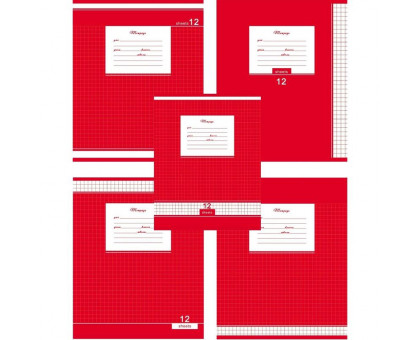 Тетрадь школьная Проф-пресс А5 12 листов в клетку (обложка в ассортименте)