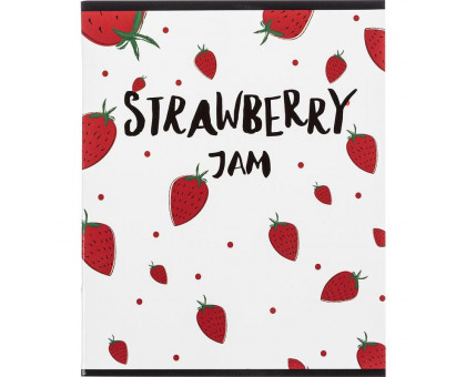 Тетрадь общая №1 School Strawberry Jam А5 48 листов в клетку на скрепке