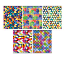 Тетрадь общая Academy Style Геометрические иллюзии Грин А5 80 листов в линейку на скрепке (обложка в ассортименте)