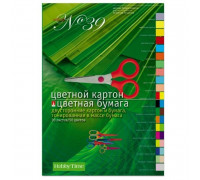 Набор цветной бумаги и картона Альт (А4, 30 листов, 50 цветов, офсетная)