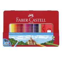 Карандаши цветные Faber-Castell 48 цветов шестиграные с ластиком и точилкой