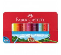 Карандаши цветные Faber-Castell 60 цветов шестиграные с ластиком и точилкой