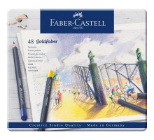 Карандаши цветные Faber-Castell Goldfaber 48 цветов круглые