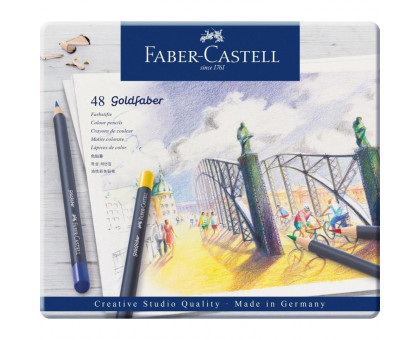 Карандаши цветные Faber-Castell Goldfaber 48 цветов круглые