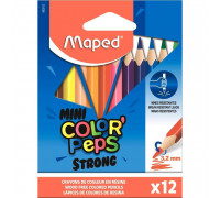 Карандаши цветные Maped Color'peps mini strong 12 цветов трехгранные