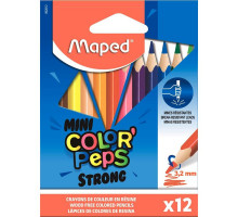 Карандаши цветные Maped Color'peps mini strong 12 цветов трехгранные