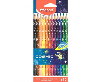 Карандаши цветные Maped Maped Color'peps cosmic 12 цветов трехгранные