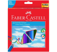 Карандаши цветные Faber-Castell 24 цвета трехгранные с точилкой