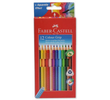 Карандаши цветные Faber-Castell Colour Grip 12 цветов трехгранные