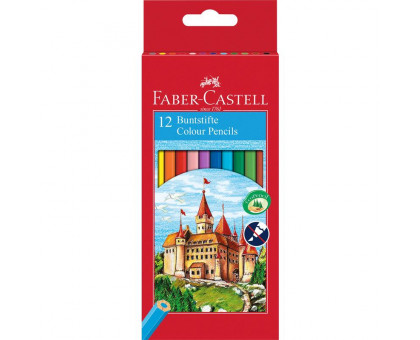 Карандаши цветные Faber-Castell Eco Замок 12 цветов шестигранные