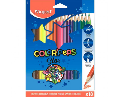 Карандаши цветные Maped Color'peps 18 цветов трехгранные