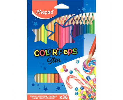 Карандаши цветные Maped Color'peps 36 цветов трехгранные