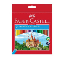 Карандаши цветные Faber-Castell Grip Eco Замок 24 цвета шестигранные